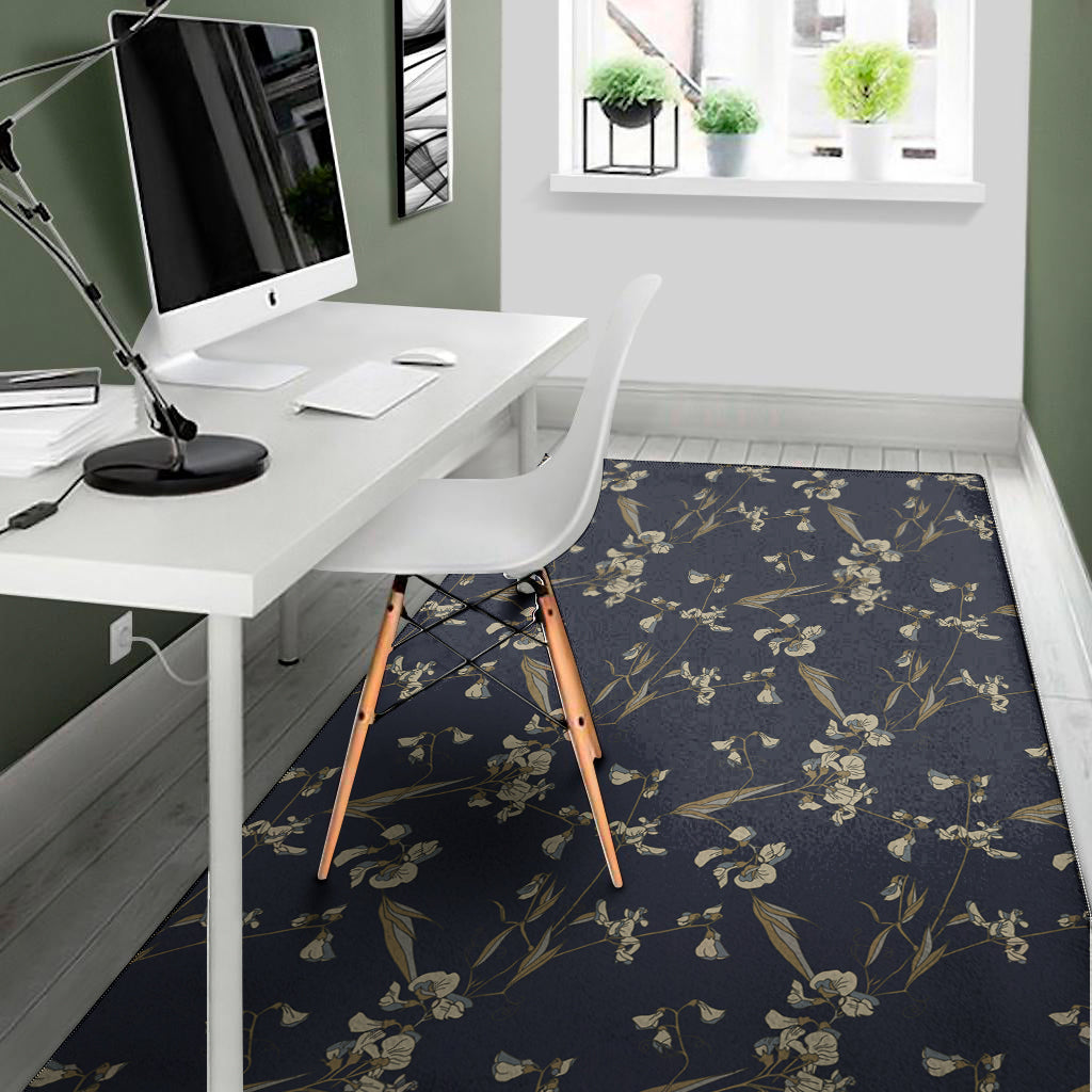 Vintage Sweet Pea Pattern Print Area Rug