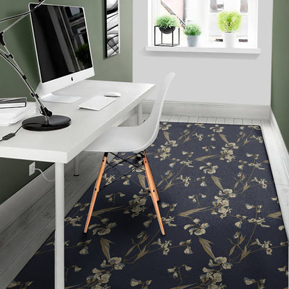 Vintage Sweet Pea Pattern Print Area Rug