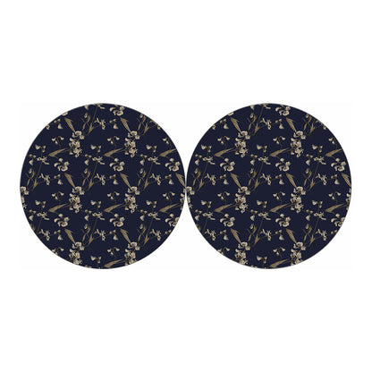 Vintage Sweet Pea Pattern Print Car Coasters