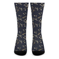 Vintage Sweet Pea Pattern Print Crew Socks