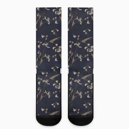 Vintage Sweet Pea Pattern Print Crew Socks