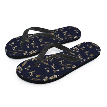 Vintage Sweet Pea Pattern Print Flip Flops