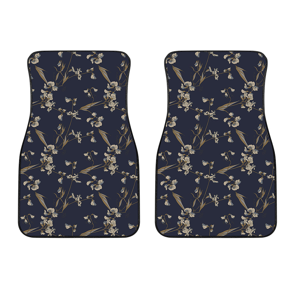 Vintage Sweet Pea Pattern Print Front Car Floor Mats