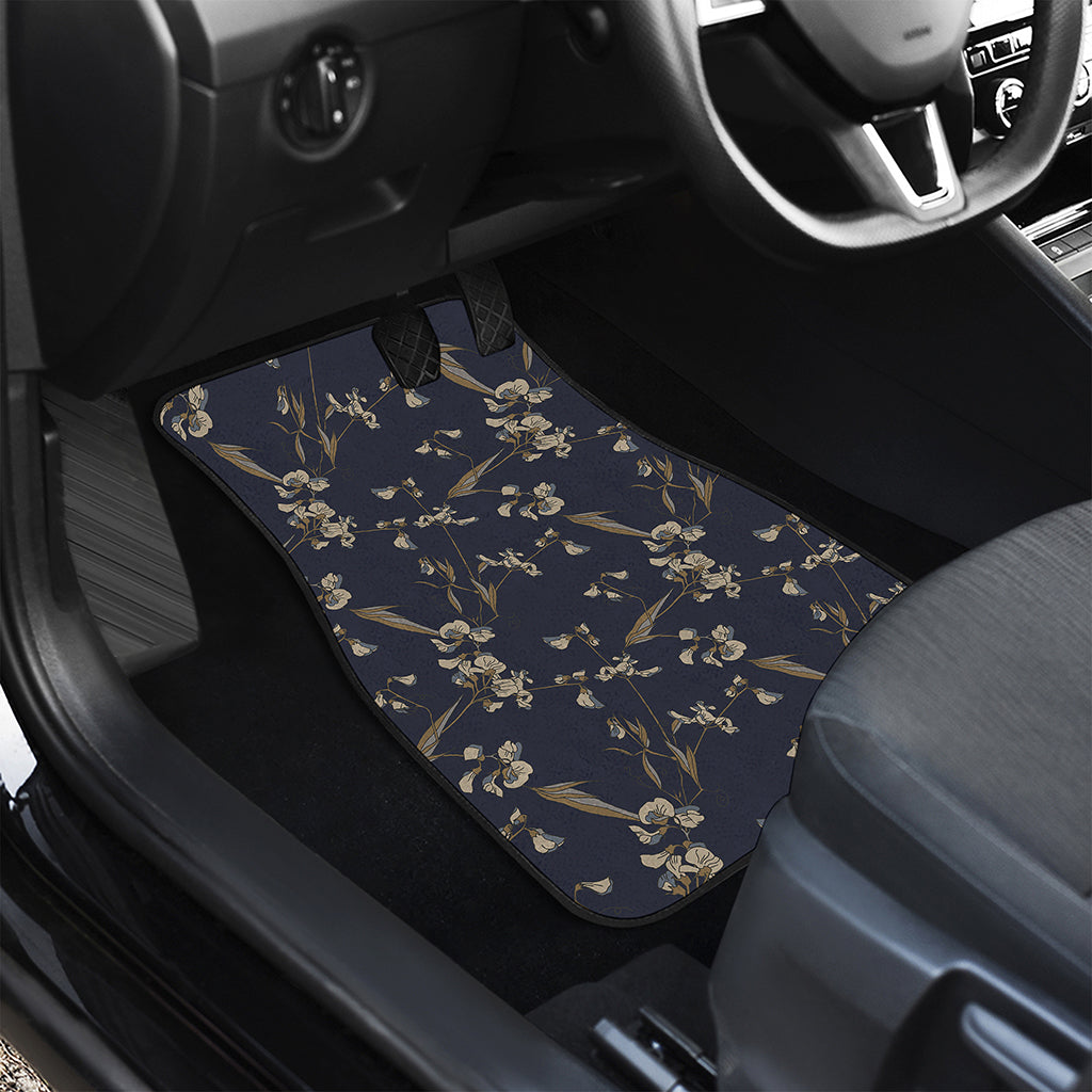 Vintage Sweet Pea Pattern Print Front Car Floor Mats