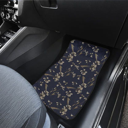 Vintage Sweet Pea Pattern Print Front Car Floor Mats
