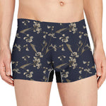Vintage Sweet Pea Pattern Print Men's Boxer Briefs