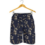 Vintage Sweet Pea Pattern Print Men's Shorts