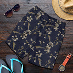 Vintage Sweet Pea Pattern Print Men's Shorts