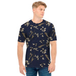 Vintage Sweet Pea Pattern Print Men's T-Shirt