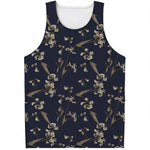 Vintage Sweet Pea Pattern Print Men's Tank Top