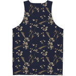 Vintage Sweet Pea Pattern Print Men's Tank Top