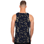 Vintage Sweet Pea Pattern Print Men's Tank Top