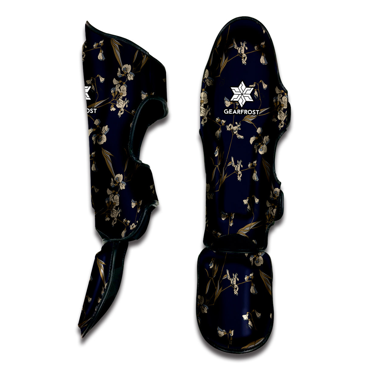 Vintage Sweet Pea Pattern Print Muay Thai Shin Guard
