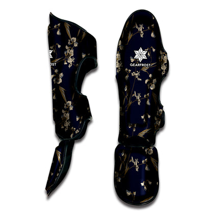 Vintage Sweet Pea Pattern Print Muay Thai Shin Guard