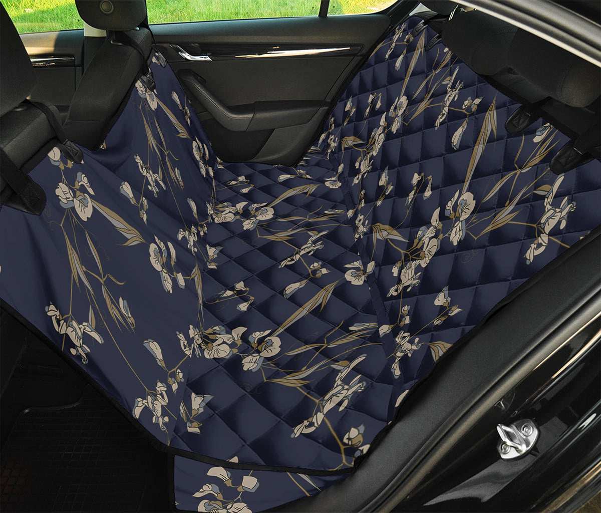 Vintage Sweet Pea Pattern Print Pet Car Back Seat Cover
