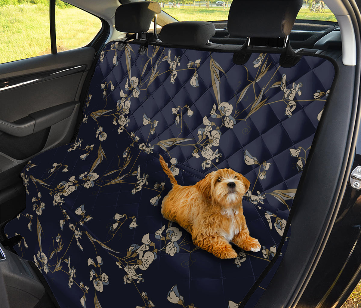 Vintage Sweet Pea Pattern Print Pet Car Back Seat Cover