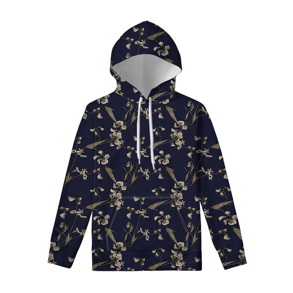 Vintage Sweet Pea Pattern Print Pullover Hoodie