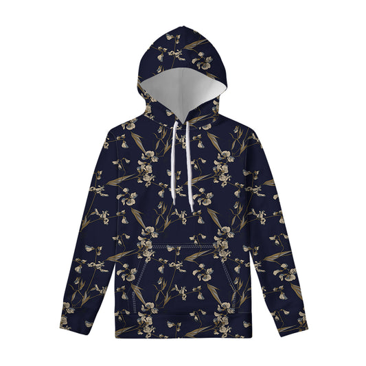Vintage Sweet Pea Pattern Print Pullover Hoodie