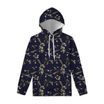 Vintage Sweet Pea Pattern Print Pullover Hoodie