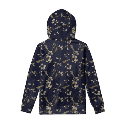 Vintage Sweet Pea Pattern Print Pullover Hoodie