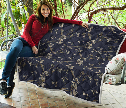 Vintage Sweet Pea Pattern Print Quilt