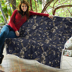 Vintage Sweet Pea Pattern Print Quilt