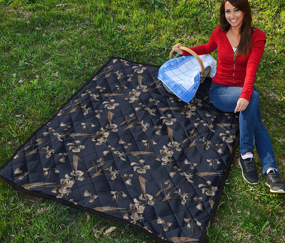 Vintage Sweet Pea Pattern Print Quilt