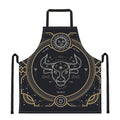 Vintage Taurus Zodiac Sign Print Apron