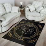 Vintage Taurus Zodiac Sign Print Area Rug