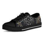 Vintage Taurus Zodiac Sign Print Black Low Top Shoes 