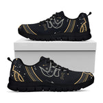 Vintage Taurus Zodiac Sign Print Black Sneakers