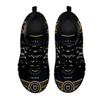 Vintage Taurus Zodiac Sign Print Black Sneakers