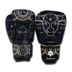 Vintage Taurus Zodiac Sign Print Boxing Gloves