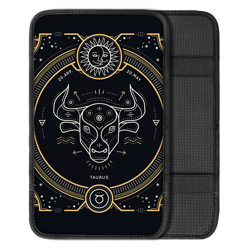 Vintage Taurus Zodiac Sign Print Car Center Console Cover