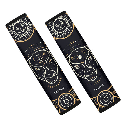 Vintage Taurus Zodiac Sign Print Car Seat Belt Covers