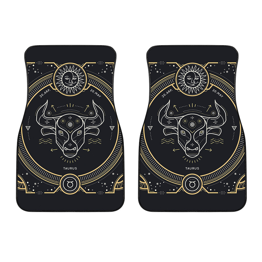 Vintage Taurus Zodiac Sign Print Front Car Floor Mats