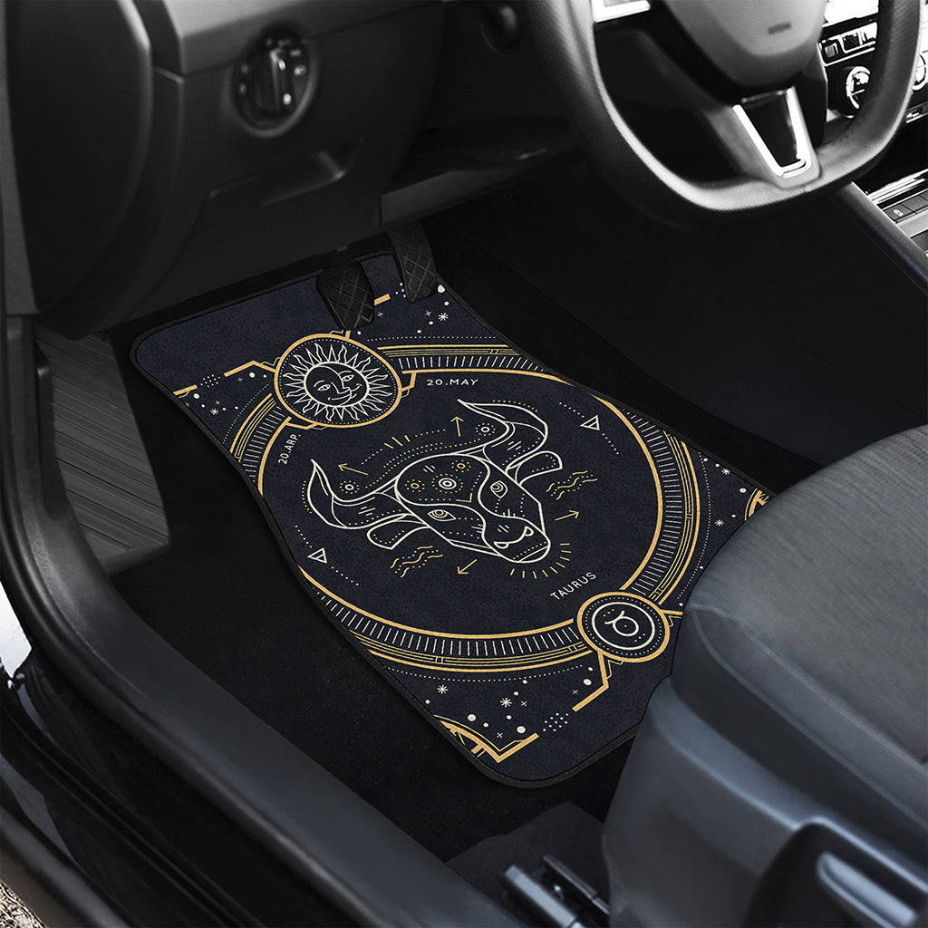 Vintage Taurus Zodiac Sign Print Front Car Floor Mats