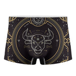 Vintage Taurus Zodiac Sign Print Men's Boxer Briefs