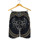 Vintage Taurus Zodiac Sign Print Men's Shorts