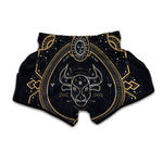 Vintage Taurus Zodiac Sign Print Muay Thai Boxing Shorts