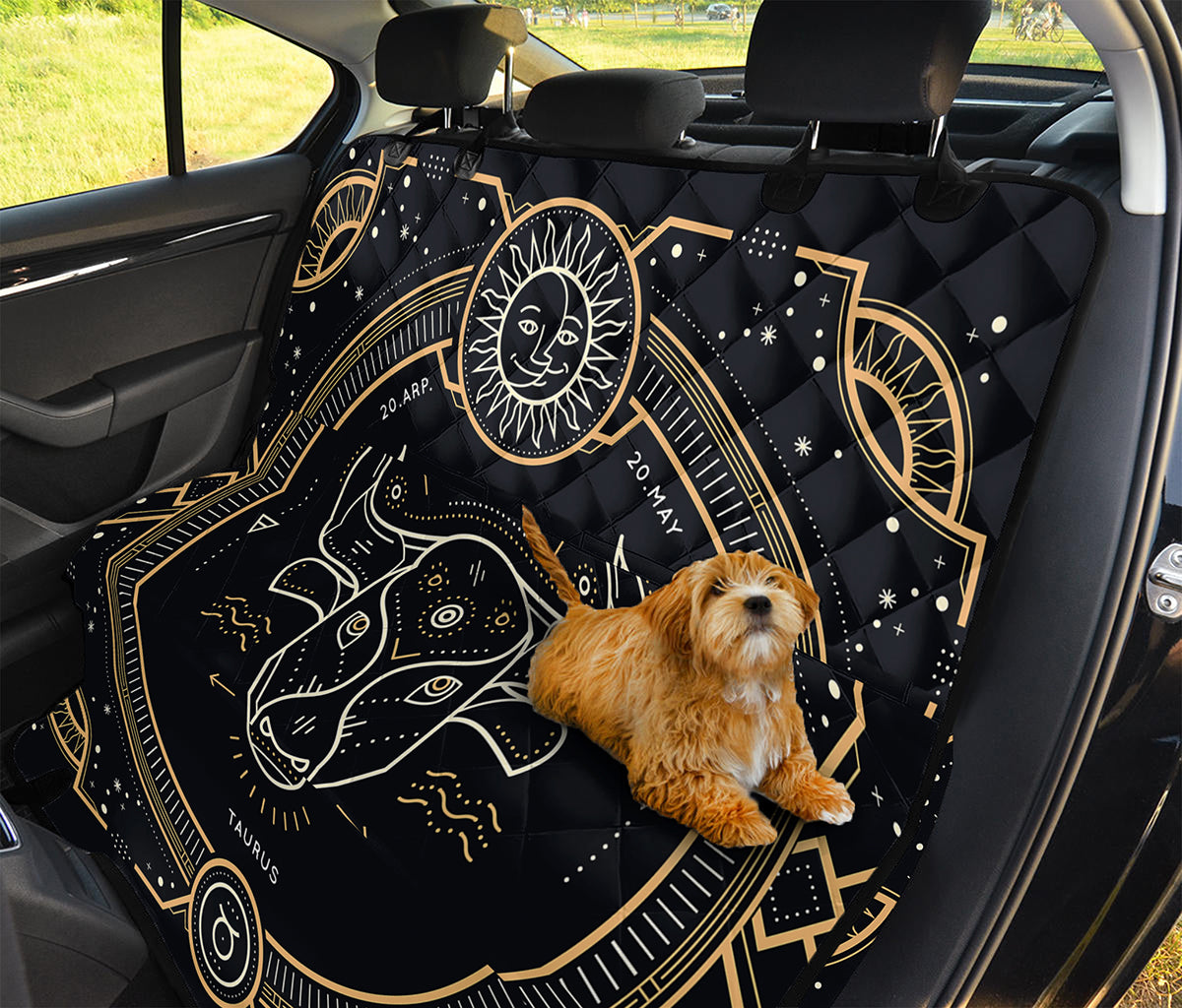 Vintage Taurus Zodiac Sign Print Pet Car Back Seat Cover