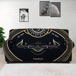 Vintage Taurus Zodiac Sign Print Sofa Cover
