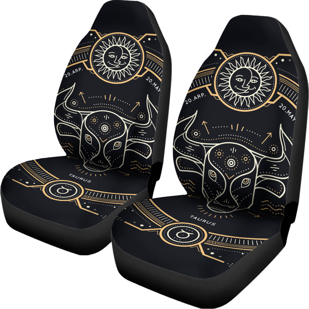 Vintage Taurus Zodiac Sign Print Universal Fit Car Seat Covers