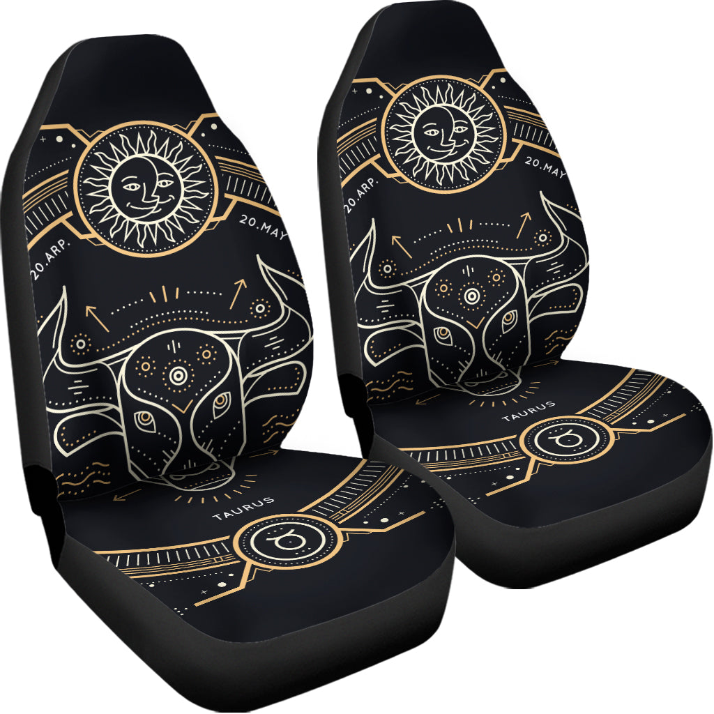Vintage Taurus Zodiac Sign Print Universal Fit Car Seat Covers