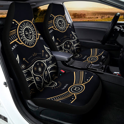 Vintage Taurus Zodiac Sign Print Universal Fit Car Seat Covers