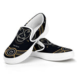 Vintage Taurus Zodiac Sign Print White Slip On Shoes