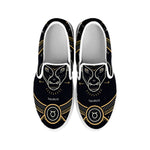 Vintage Taurus Zodiac Sign Print White Slip On Shoes