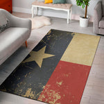 Vintage Texas Flag Print Area Rug