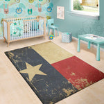 Vintage Texas Flag Print Area Rug