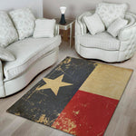Vintage Texas Flag Print Area Rug